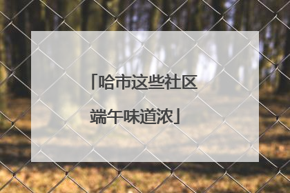 哈市这些社区端午味道浓